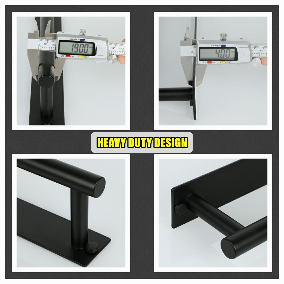 Alise Bath Towel Bars, 8 Inch Towel Hanger Towel Racks For Bathroom, Sus304 Stainless Steel Hand Towel Holder, Wall Mount With S